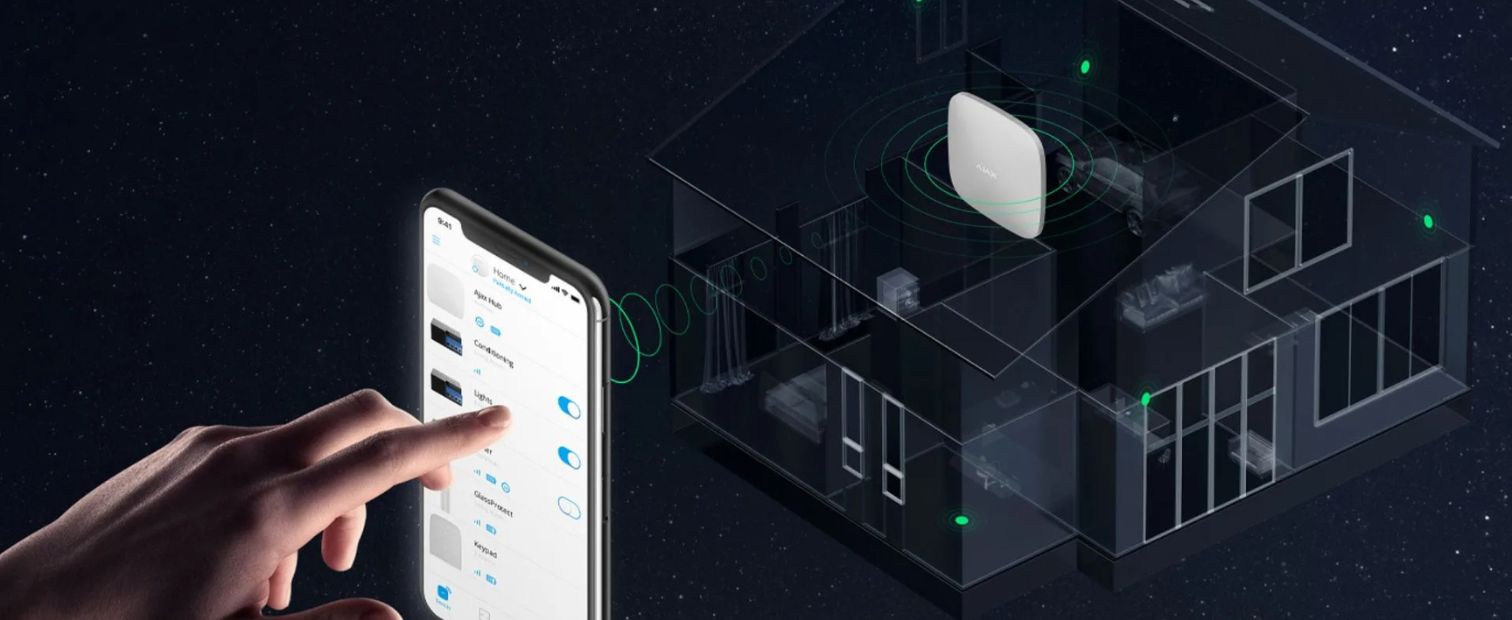 Ajax alarm system with mobile app for monitoring