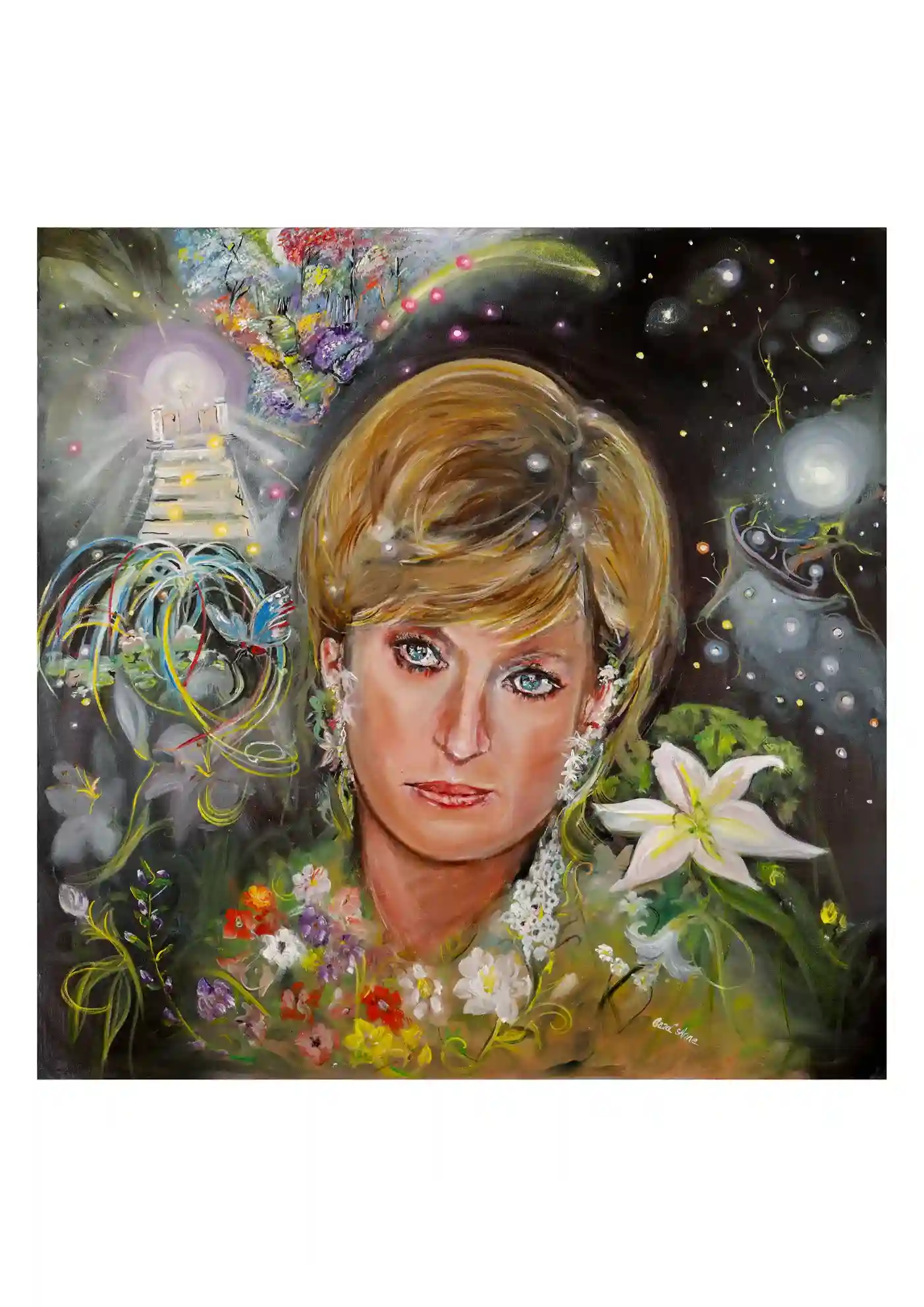Painted portrait of Diana