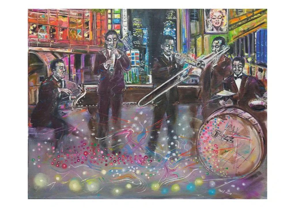 Jazz themed painting