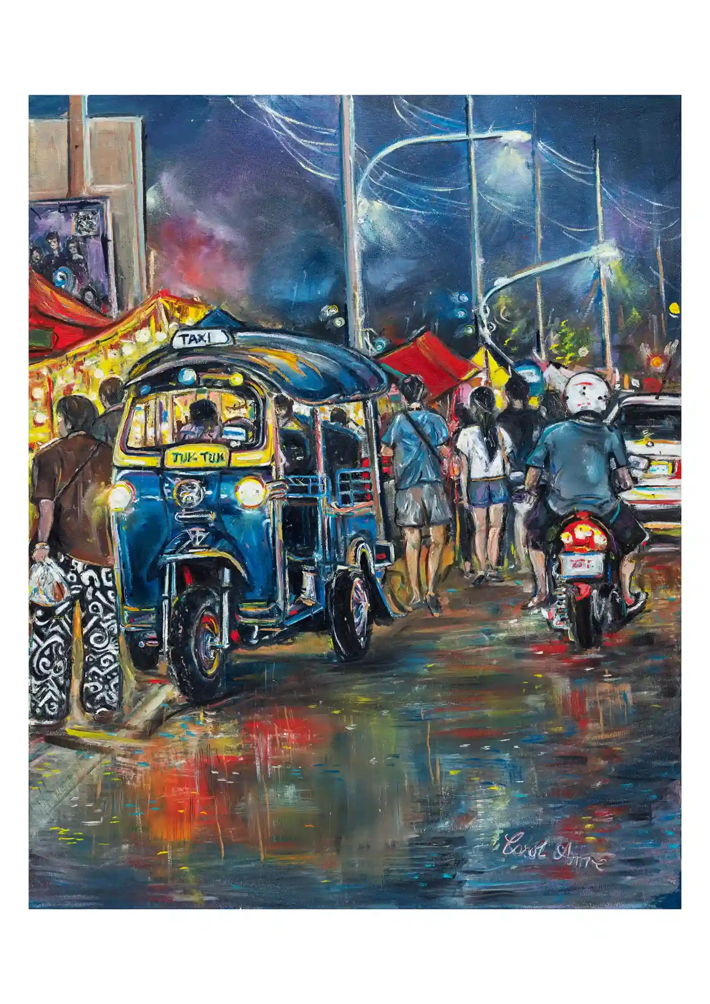 Painted street scene